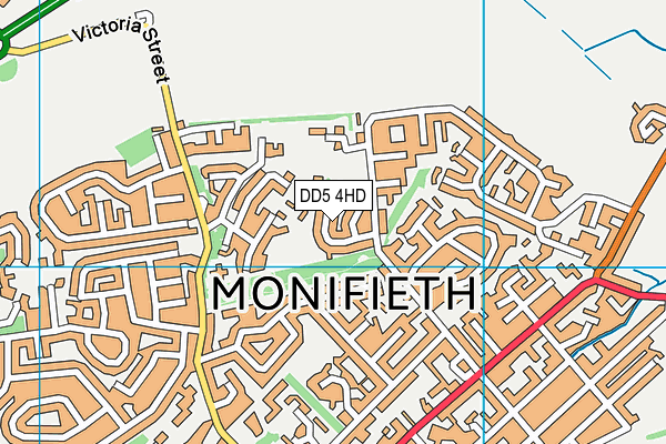 DD5 4HD map - OS VectorMap District (Ordnance Survey)