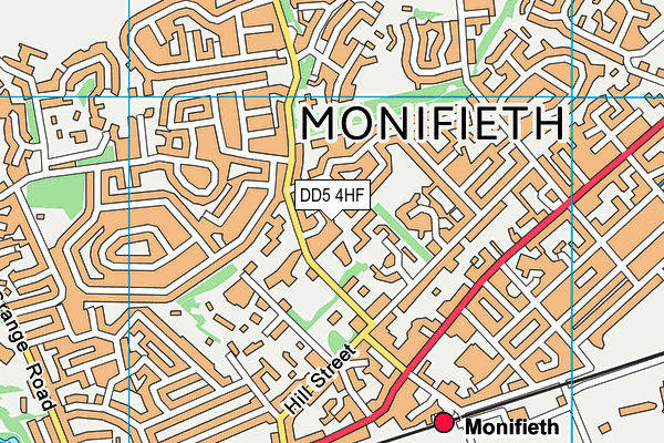 DD5 4HF map - OS VectorMap District (Ordnance Survey)
