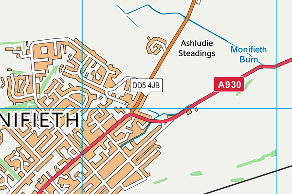 DD5 4JB map - OS VectorMap District (Ordnance Survey) DD5 4JB map - OS VectorMap District (Ordnance Survey)
