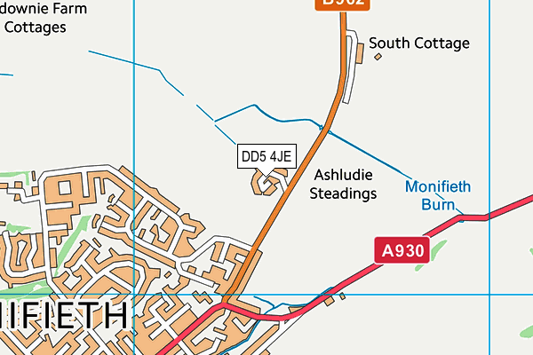 DD5 4JE map - OS VectorMap District (Ordnance Survey) DD5 4JE map - OS VectorMap District (Ordnance Survey)