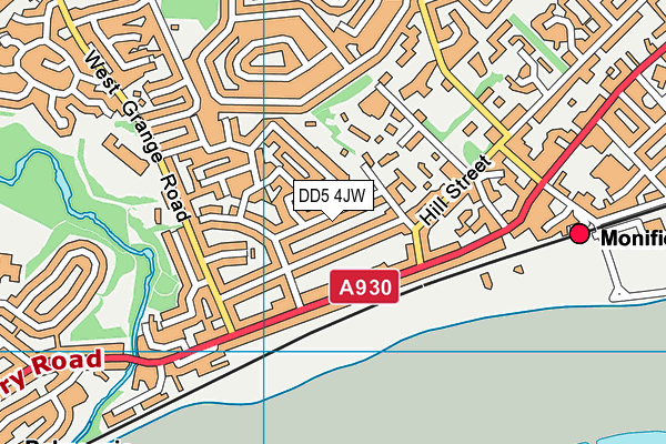 DD5 4JW map - OS VectorMap District (Ordnance Survey) DD5 4JW map - OS VectorMap District (Ordnance Survey)