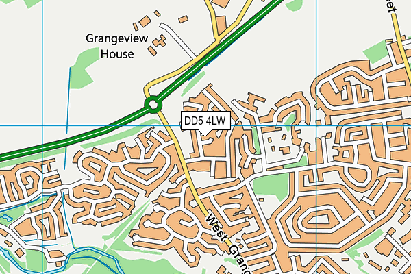 DD5 4LW map - OS VectorMap District (Ordnance Survey)