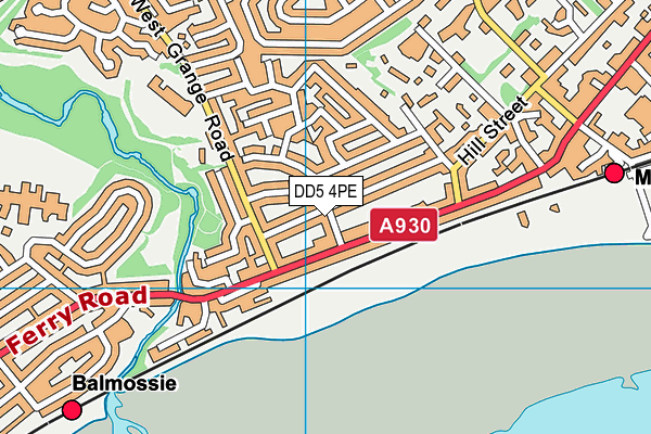 DD5 4PE map - OS VectorMap District (Ordnance Survey)