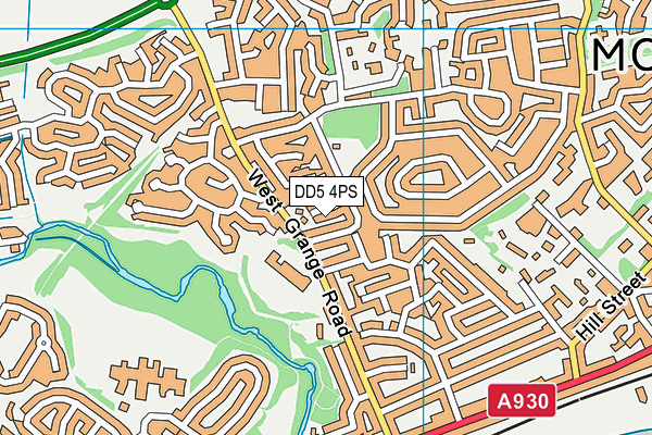DD5 4PS map - OS VectorMap District (Ordnance Survey)