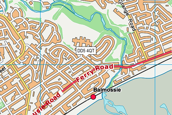 DD5 4QT map - OS VectorMap District (Ordnance Survey)