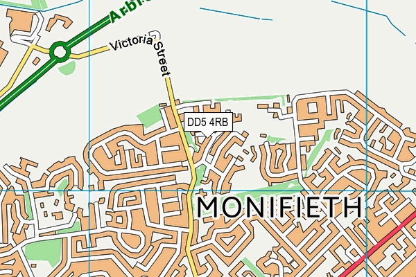 DD5 4RB map - OS VectorMap District (Ordnance Survey)