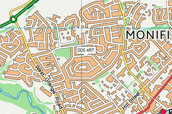 DD5 4RT map - OS VectorMap District (Ordnance Survey) DD5 4RT map - OS VectorMap District (Ordnance Survey)