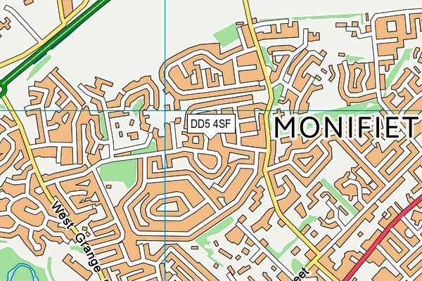 DD5 4SF map - OS VectorMap District (Ordnance Survey)