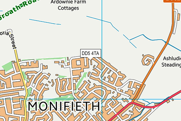DD5 4TA map - OS VectorMap District (Ordnance Survey) DD5 4TA map - OS VectorMap District (Ordnance Survey)