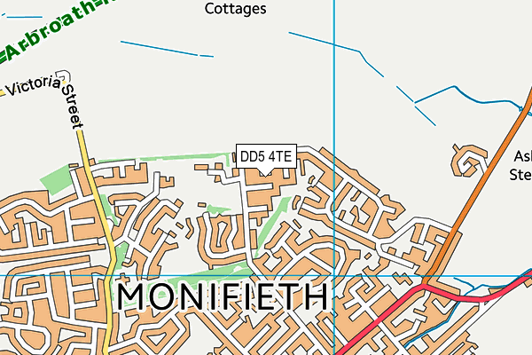 DD5 4TE map - OS VectorMap District (Ordnance Survey)
