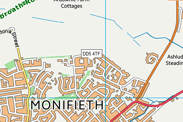 DD5 4TF map - OS VectorMap District (Ordnance Survey)