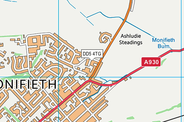DD5 4TG map - OS VectorMap District (Ordnance Survey)