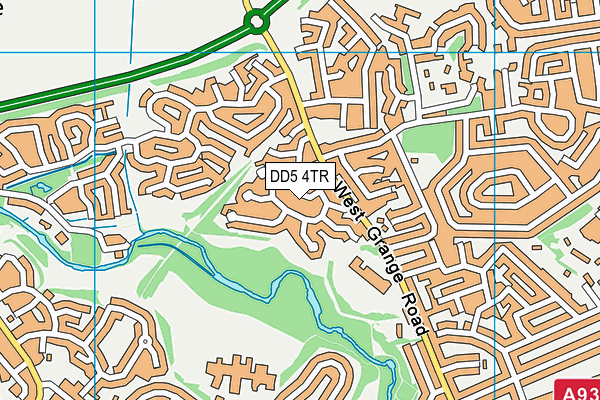DD5 4TR map - OS VectorMap District (Ordnance Survey)