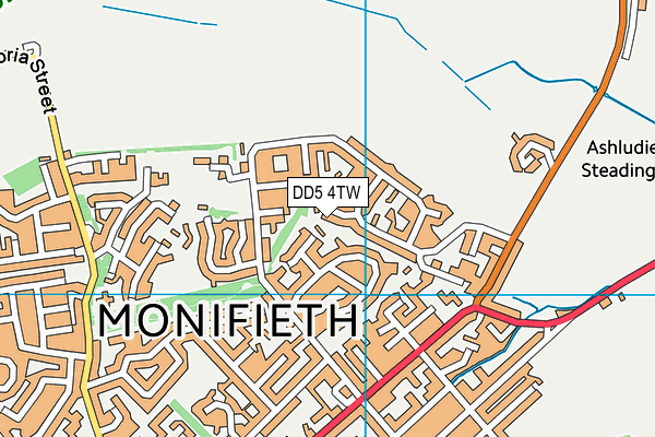 DD5 4TW map - OS VectorMap District (Ordnance Survey)