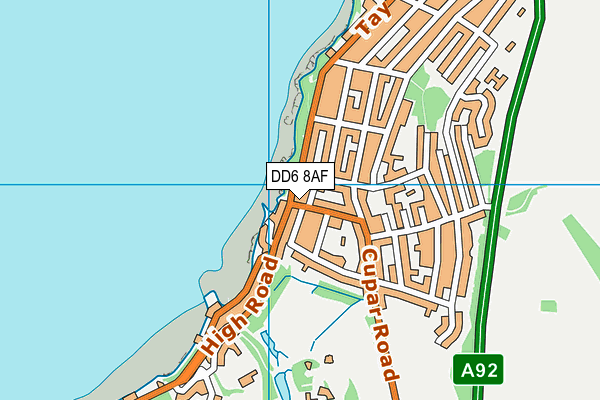 DD6 8AF map - OS VectorMap District (Ordnance Survey) DD6 8AF map - OS VectorMap District (Ordnance Survey)