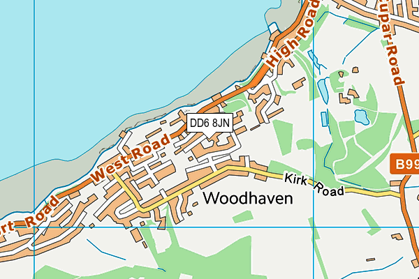 DD6 8JN map - OS VectorMap District (Ordnance Survey)