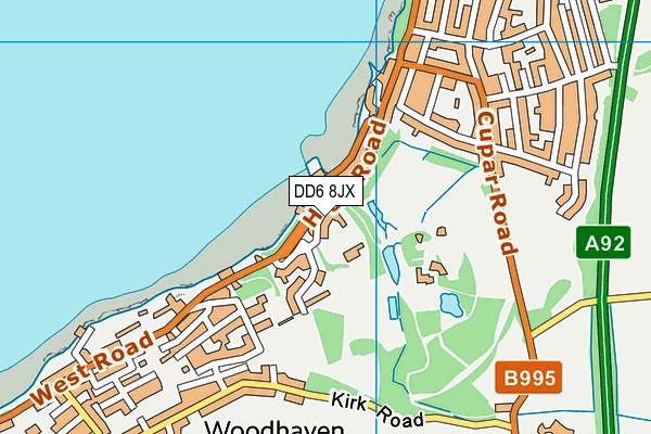 DD6 8JX map - OS VectorMap District (Ordnance Survey) DD6 8JX map - OS VectorMap District (Ordnance Survey)