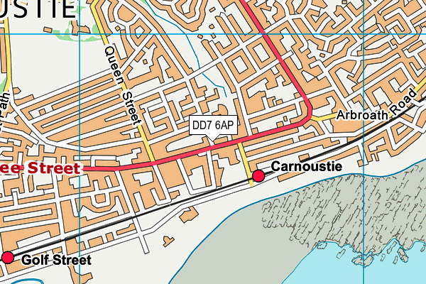 DD7 6AP map - OS VectorMap District (Ordnance Survey)