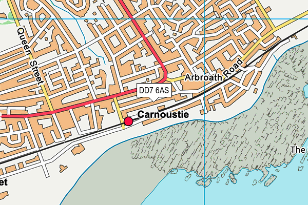 DD7 6AS map - OS VectorMap District (Ordnance Survey)