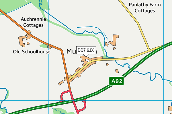 DD7 6JX map - OS VectorMap District (Ordnance Survey)