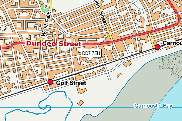 DD7 7EH map - OS VectorMap District (Ordnance Survey)