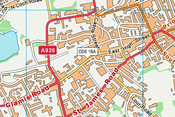 DD8 1BA map - OS VectorMap District (Ordnance Survey) DD8 1BA map - OS VectorMap District (Ordnance Survey)