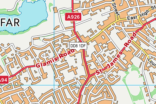 DD8 1DF map - OS VectorMap District (Ordnance Survey)