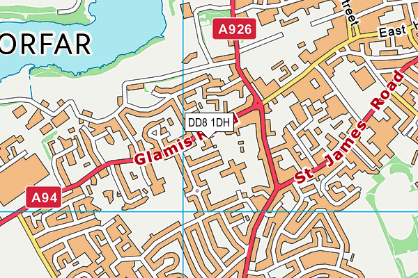DD8 1DH map - OS VectorMap District (Ordnance Survey)