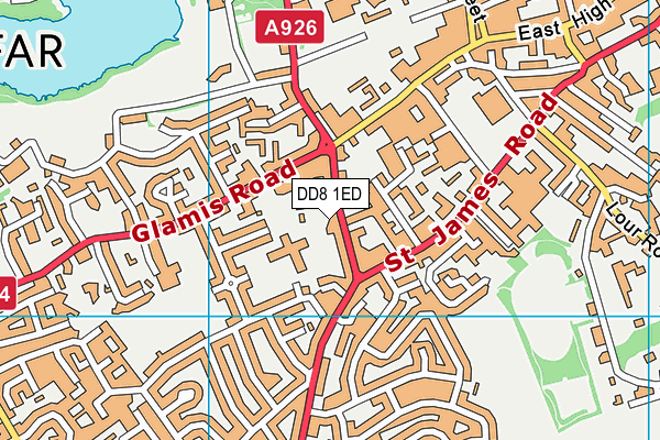 DD8 1ED map - OS VectorMap District (Ordnance Survey) DD8 1ED map - OS VectorMap District (Ordnance Survey)