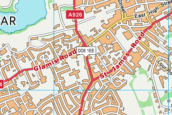 DD8 1EE map - OS VectorMap District (Ordnance Survey) DD8 1EE map - OS VectorMap District (Ordnance Survey)