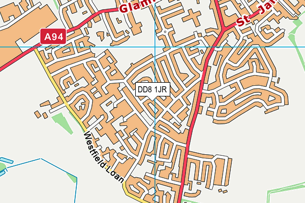 DD8 1JR map - OS VectorMap District (Ordnance Survey)