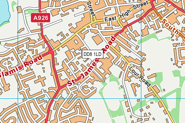 DD8 1LD map - OS VectorMap District (Ordnance Survey)
