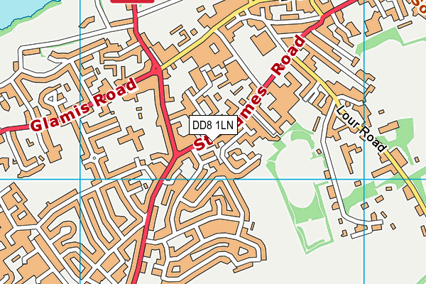 DD8 1LN map - OS VectorMap District (Ordnance Survey)