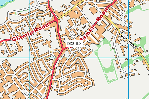 DD8 1LX map - OS VectorMap District (Ordnance Survey) DD8 1LX map - OS VectorMap District (Ordnance Survey)