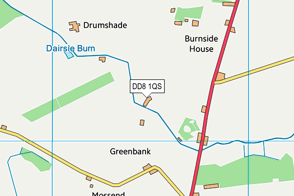 DD8 1QS map - OS VectorMap District (Ordnance Survey)