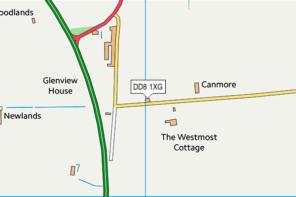 DD8 1XG map - OS VectorMap District (Ordnance Survey)