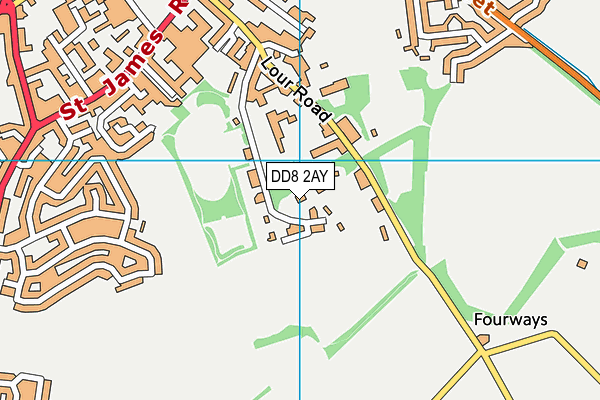 DD8 2AY map - OS VectorMap District (Ordnance Survey) DD8 2AY map - OS VectorMap District (Ordnance Survey)