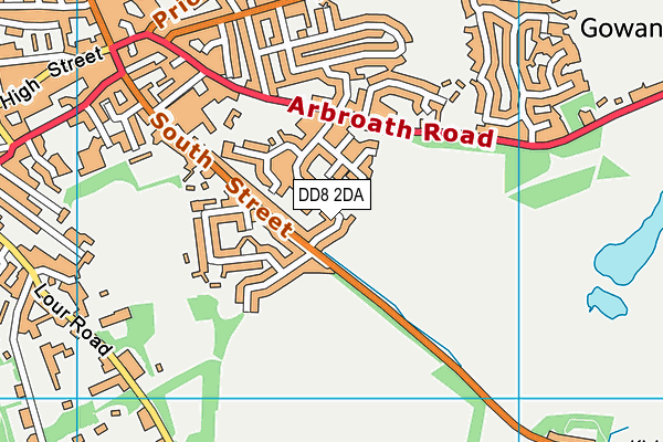 DD8 2DA map - OS VectorMap District (Ordnance Survey)