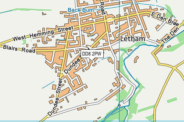 DD8 2PW map - OS VectorMap District (Ordnance Survey) DD8 2PW map - OS VectorMap District (Ordnance Survey)