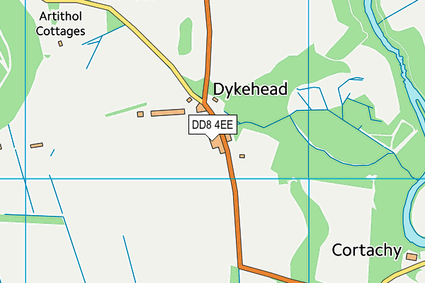 DD8 4EE map - OS VectorMap District (Ordnance Survey) DD8 4EE map - OS VectorMap District (Ordnance Survey)