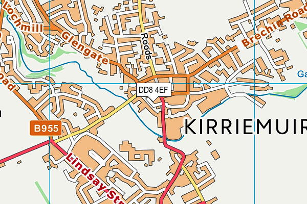 DD8 4EF map - OS VectorMap District (Ordnance Survey)