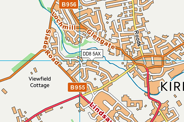 DD8 5AX map - OS VectorMap District (Ordnance Survey)