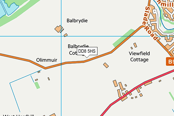 DD8 5HS map - OS VectorMap District (Ordnance Survey) DD8 5HS map - OS VectorMap District (Ordnance Survey)