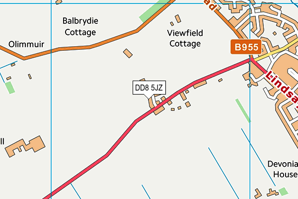 DD8 5JZ map - OS VectorMap District (Ordnance Survey) DD8 5JZ map - OS VectorMap District (Ordnance Survey)
