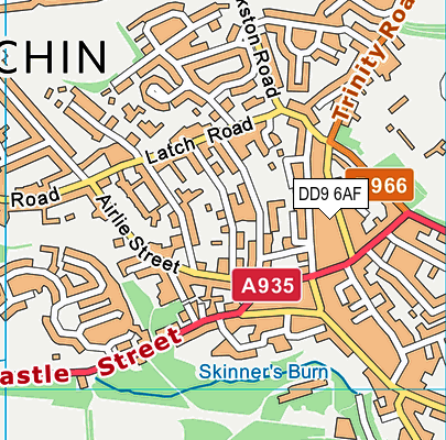 DD9 6AF map - OS VectorMap District (Ordnance Survey)