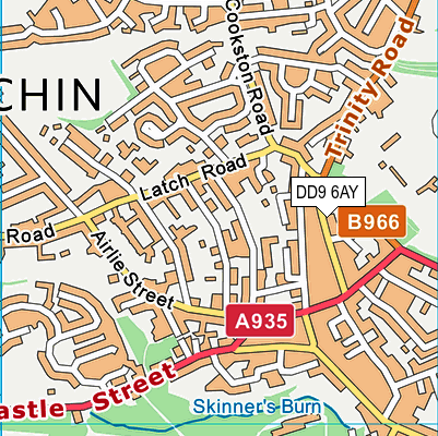 DD9 6AY map - OS VectorMap District (Ordnance Survey) DD9 6AY map - OS VectorMap District (Ordnance Survey)
