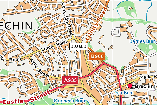 DD9 6BD map - OS VectorMap District (Ordnance Survey)