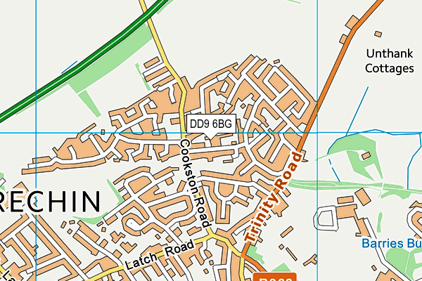 DD9 6BG map - OS VectorMap District (Ordnance Survey)