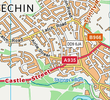 DD9 6JA map - OS VectorMap District (Ordnance Survey)