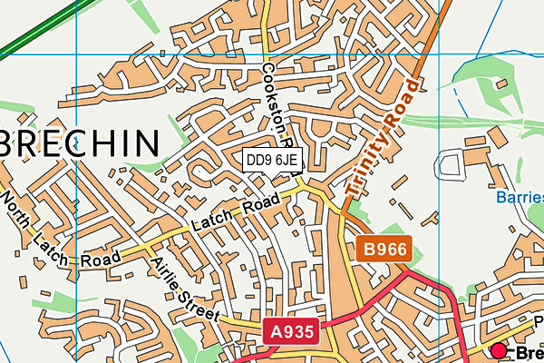 DD9 6JE map - OS VectorMap District (Ordnance Survey)